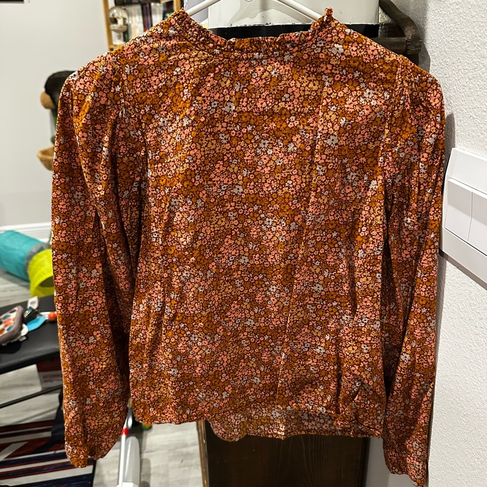 Floral Orange Women's Top, size XS